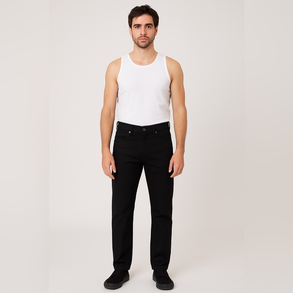 Non-Denim SMN Studio Hunter Men's Slim Black Jeans Sizs 32 waist - Picture 1 of 8